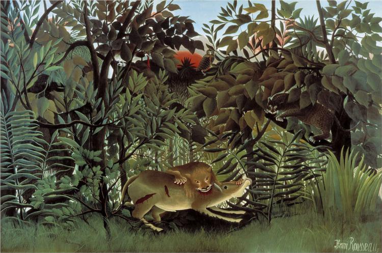 Group-Douanier Rousseau peintre francais the hungry lion throws itself on the antelope.jpg.jpg