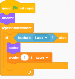 Tuto Scratch - Space Invaders Contact avec le laser.png