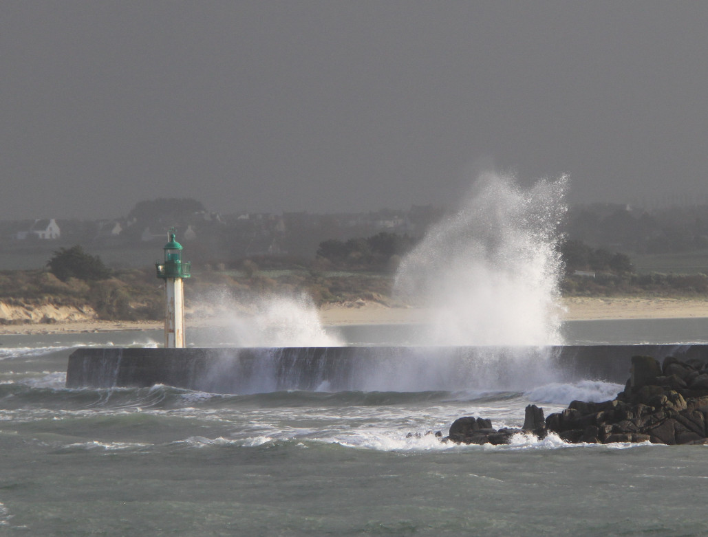 Tempête hivernale en Bretagne (Finistère).