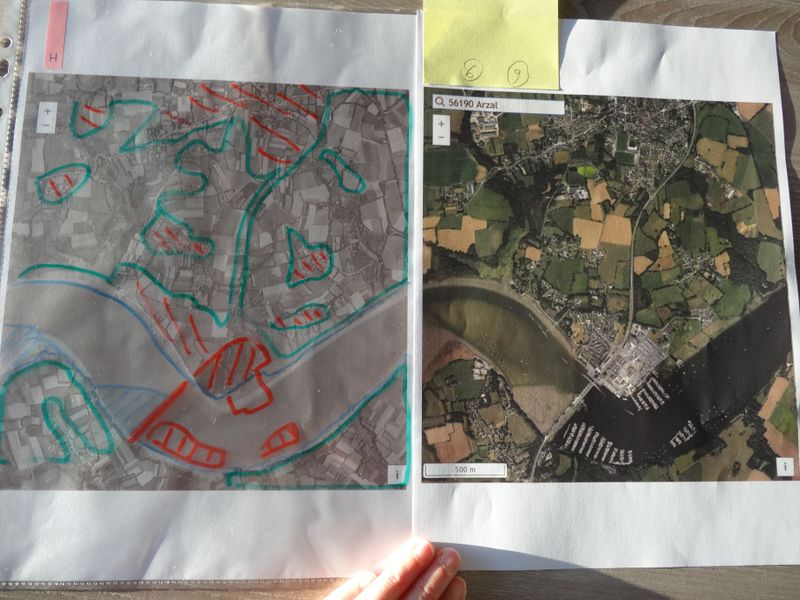 Fichier:Evolution du trait de cote Comparatif photos Arzal.jpg